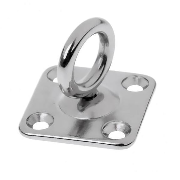 yotijar 3x316 Stainless Steel Swivel Square Pad Eye Plate Boat Rigging Hardware 6mm 3 Pcs