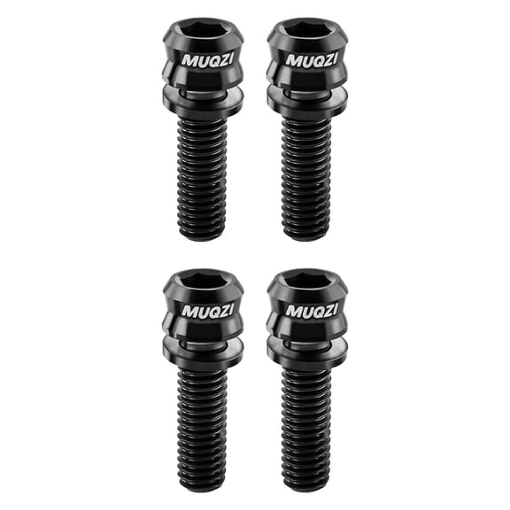yotijar 4 Pieces Bike Handlebar Stem Titanium Screws M6 Stem Adjustment Screws Adult M5 15