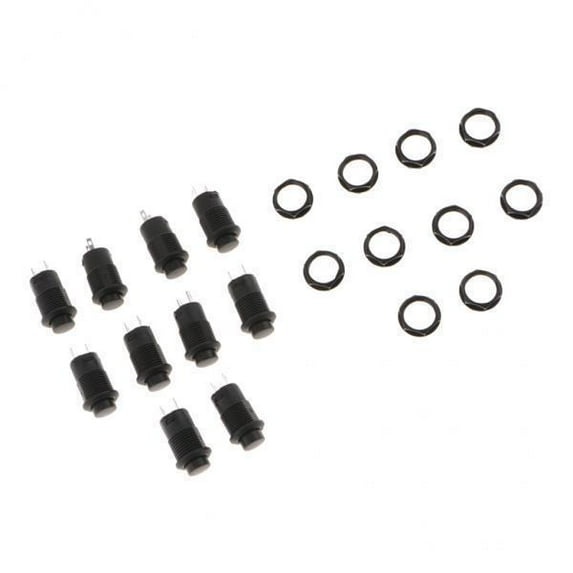 yotijar 4x10x Latching Push Button Switch DS-428 1.5A 250V , 3A 125V ON/OFF 12mm 4 Pcs