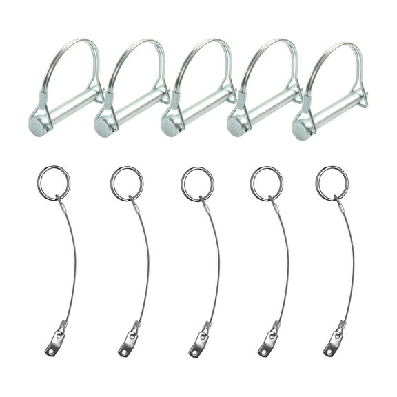 yotijar 5 Pieces Generic Trailer Coupler Pin Set Shaft Locking Pin for Tractors