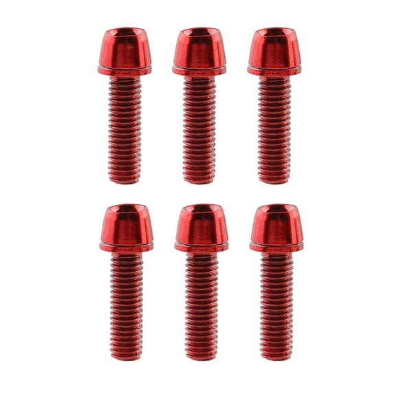 yotijar 6Pcs Bike Stem Screws Bolts Disc Brake Screws for Riding Cycling Red