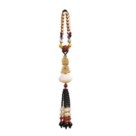 yotijar Buddha Statue Car Pendant 28cm Auto Interior Dangle Rear View Mirror Pendant A