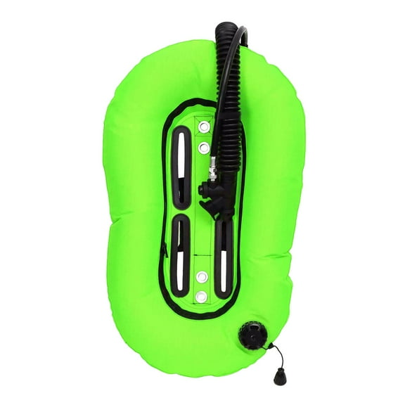 yotijar Diving Snorkeling Donut Wing Single Tank Scuba BCD Set for Freediving Diving Green