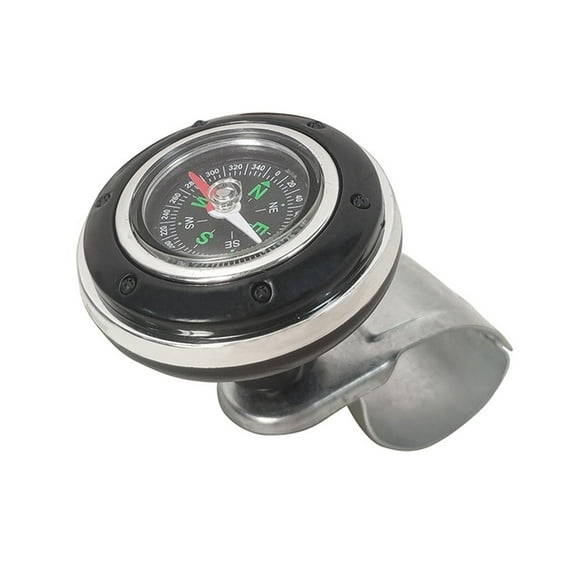 yotijar Generic Car Steering Wheel Knob with Compass Black