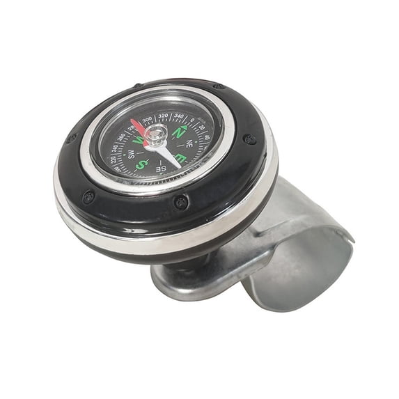 yotijar Generic Car Steering Wheel Knob with Compass Black