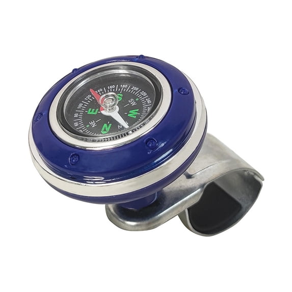 yotijar Generic Car Steering Wheel Knob with Compass Blue