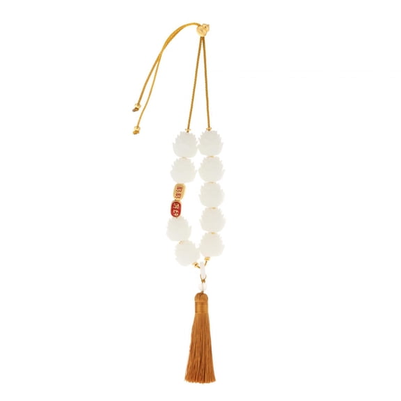 yotijar Lotus Beads Car Pendant Feng Shui Decor Dangling Ornament for Car Truck B