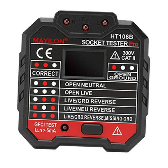 yotijar Outlet Tester Portable Detects Common Wiring Problems Socket Checker