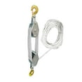 thumbnail image 1 of yotijar Rope Hoist Pulley Rope Pulley Hoist Wheel Block and Tackle System Lifting Pulley 4 wheels 20M white, 1 of 8