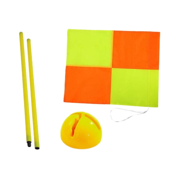 yotijar Soccer Corner Flag Adult for Sport Match Replacement Playing Field Equipment 1m pole yellow base