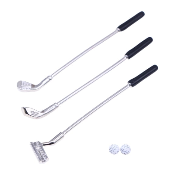 yotijay 1/12 Creative Mini Miniature Golf Club Model Miniature Food Play Scene Model