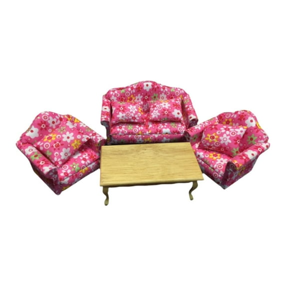 yotijay 1/12 Scale Dollhouse Sofa Gift Furniture Model for Doll House BJD Doll Decor C