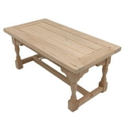 yotijay 1/12 Unpainted Wood End Table Desk Tea Table Simple Design Handmade Coffee Table