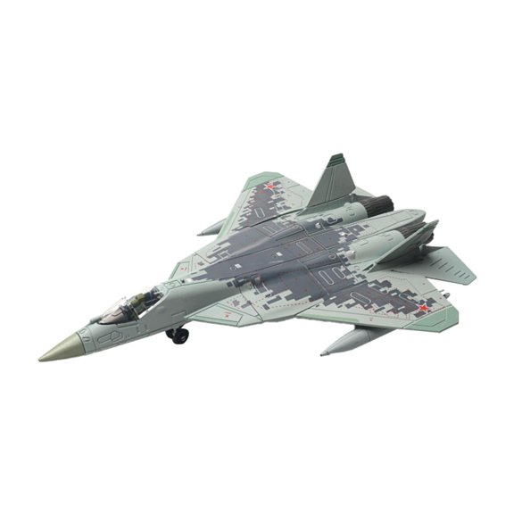 yotijay 1/72 Fighter Model Kit Adults Gifts Fine Motor Skills for Cafe Bedroom Shelf SU57