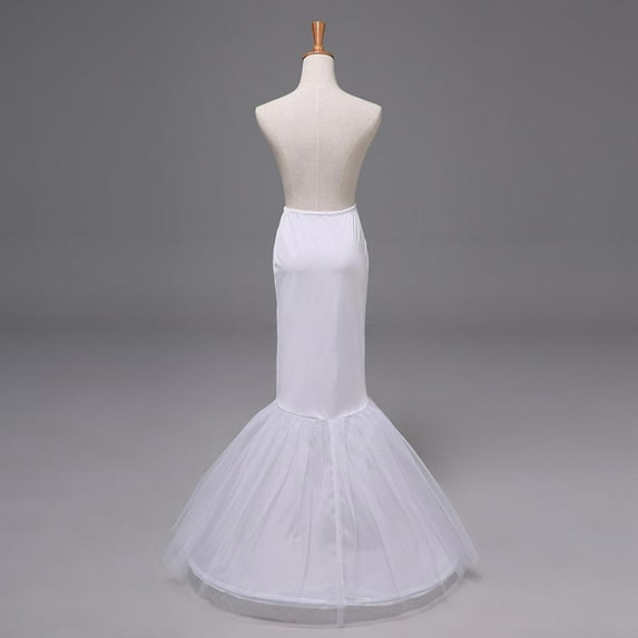 yotijay 1-Hoop Ball Gown Mermaid Trumpet Crinoline Petticoat Lady Wedding Skirt Slip
