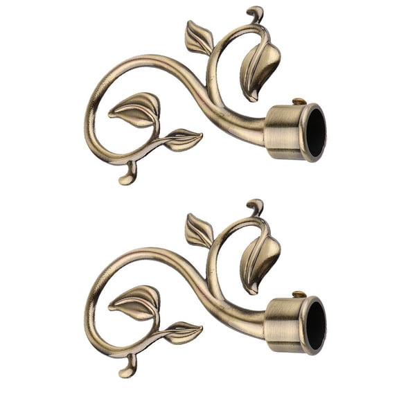 yotijay 1 Pair Vintage Retro Decorative Curtain Rod/Pole Finials Window Pole Caps Bronze