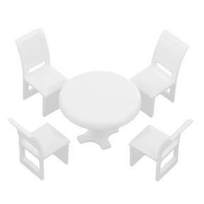 yotijay 1 Set Miniature Kitchen Round Dining Table Model 1:50 Dollhouse Diorama Layout 1:50 Round Dining Table