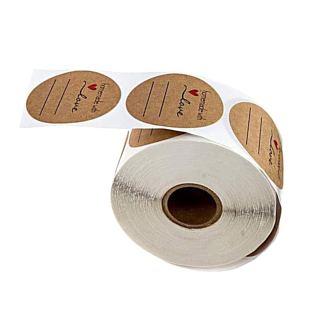 Walmart Saving of  yotijay 1 inch Round Homemade with s Adhesive Kraft Paper Tags / 500 Labels