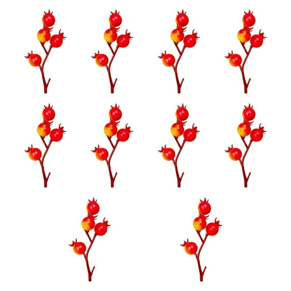 yotijay 10 Pieces Artificial Pomegranate Branch Props for Vase Home Party Decoration B