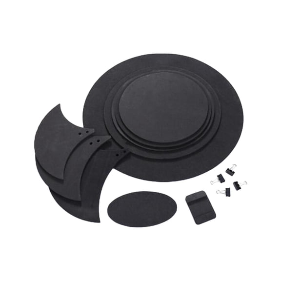 yotijay 10 Pieces Drum Mutes, Drum Set, Drum Accessories for Training Prop,