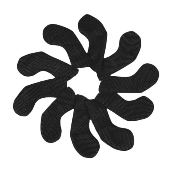 yotijay 10 Pieces Golf Iron Head Covers Sports Indoor Outdoor Sleeves Black