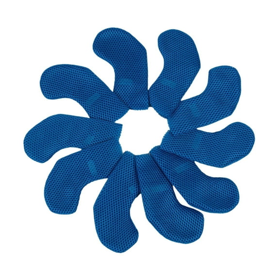 yotijay 10 Pieces Golf Iron Head Covers Sports Indoor Outdoor Sleeves Blue