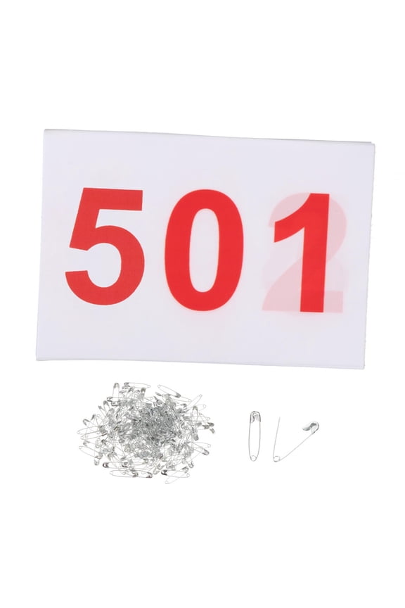 100 Pieces Running Bibs Athlete Numbers Reusable with Pins 100 Numbers Race Bibs 501 to 600