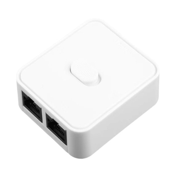 yotijay 1000Mbps Ethernet Network Adapter Compact Double Port Network Hub for Office White