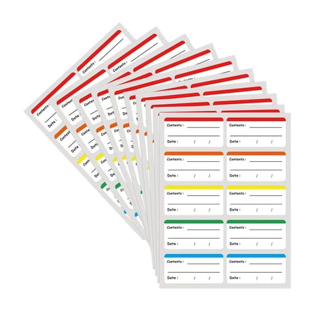yotijay 100Pcs Removable Labels Writable Sticker Waterproof Waterproof Easy to Apply and