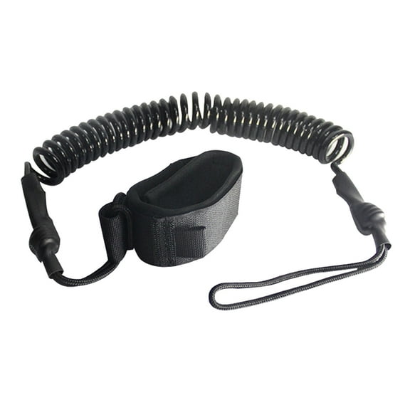 yotijay 10FT Coiled Surfboard Ankle Leash Board Leg Rope Adjustable Cuff