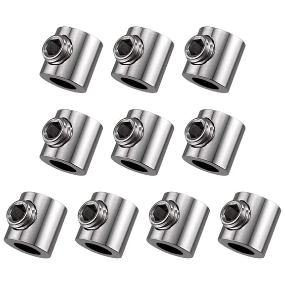 yotijay 10Pcs Accessories Lock Cable Clamps for Fixing Banners Wire Rope Clamps Clip