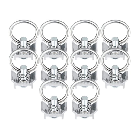 yotijay 10Pcs L Track Single Stud Fitting L Track Tie Down Multipurpose Easy to Use with