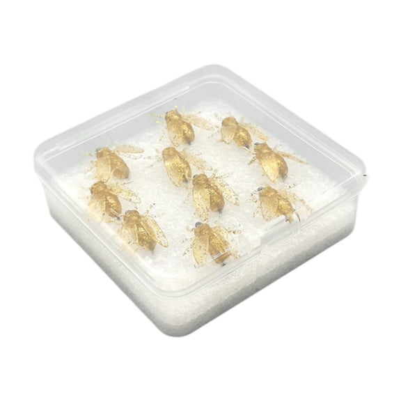 yotijay 10Pcs Soft Fishing Lures Artificial Baits Fishing Baits with Hooks Bee Lures for
