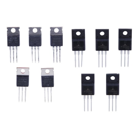 yotijay 10pcs N-Channel Mosfet Transistor Assortment 5A 500V 10A 600V TO-220
