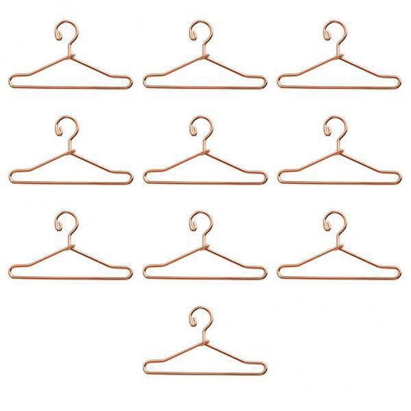 yotijay 10x Metal Doll Clothes Hangers Furniture Accessories for 1/3 1/6 1/8 1/12 & OB11 40mm Rose Gold