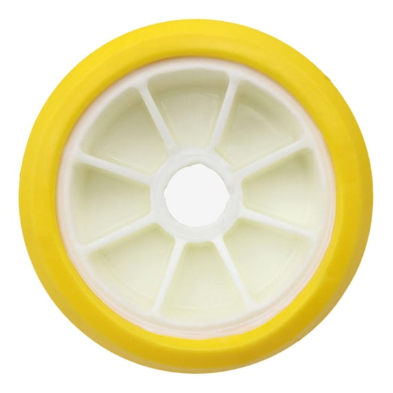 yotijay 12.2cm Boat Trailer EVA Ribbed Roller Assembly Easily Install Accessories for Easy Boat Loading Impact Resistant Replacement Yellow