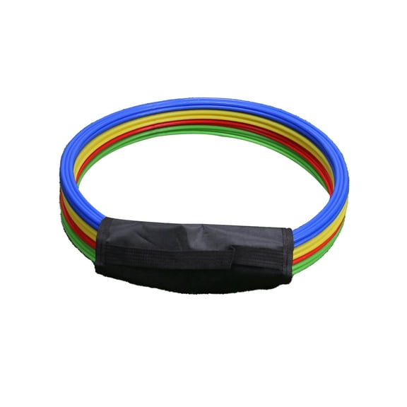 yotijay 12 Pieces Agility Rings with Portable Handle Multifunctional Jumping Hoops Speed 40cm
