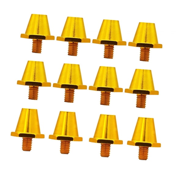 yotijay 12Pcs Football Boot Spikes Soccer Studs Firm Ground Portable M5 Track Spikes for Gold