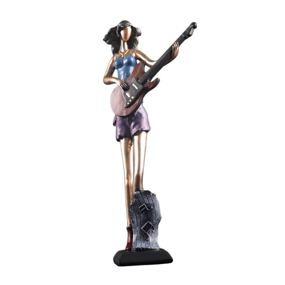 yotijay 12inch Musical Instrument Player Figurine Handicraft Collectible Resin Sculpture Guitar