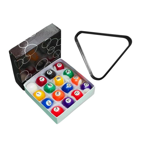 yotijay 16 Pieces Mini Billiards Table Balls Set Pool Table Accessories Set for Playroom 3.2cm Ball