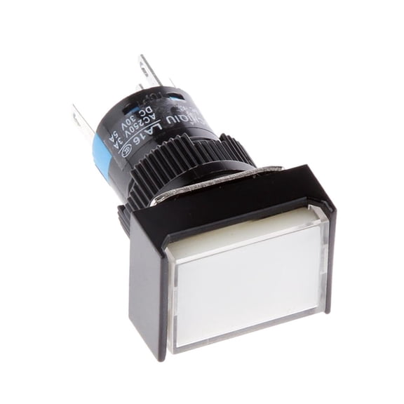yotijay 16mm 1NO 1NC Lockless Momentary Push Button Switch LED Illuminated Square Button Random