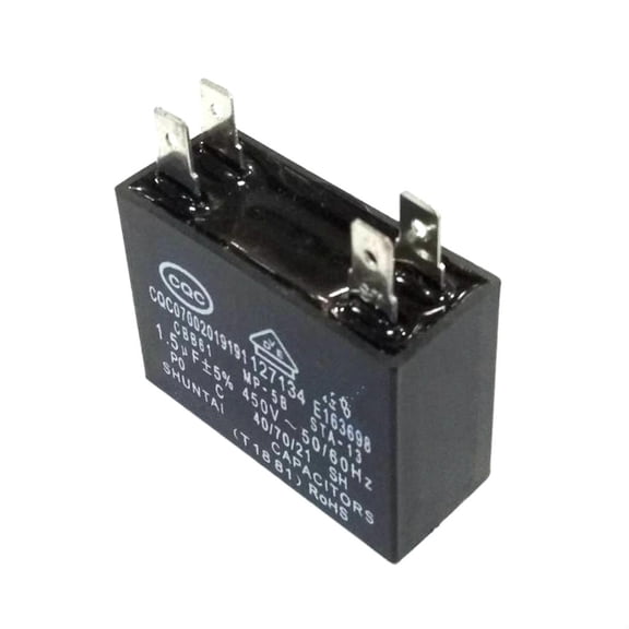 yotijay 1x 450V1.5UF Motor Start Run Capacitor Compressor for Air Conditioner Condenser