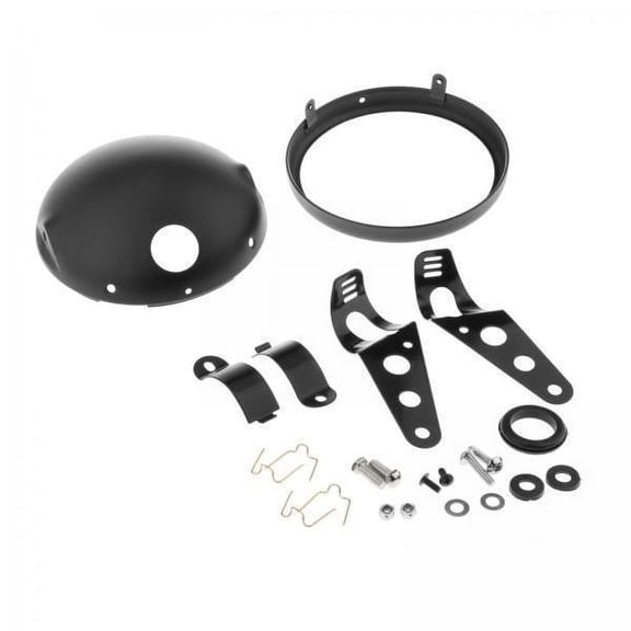 yotijay 2-3 of pack Universal 7" Headlight Housing Bucket W/Mount Bracket Motorcycle 3 Pcs