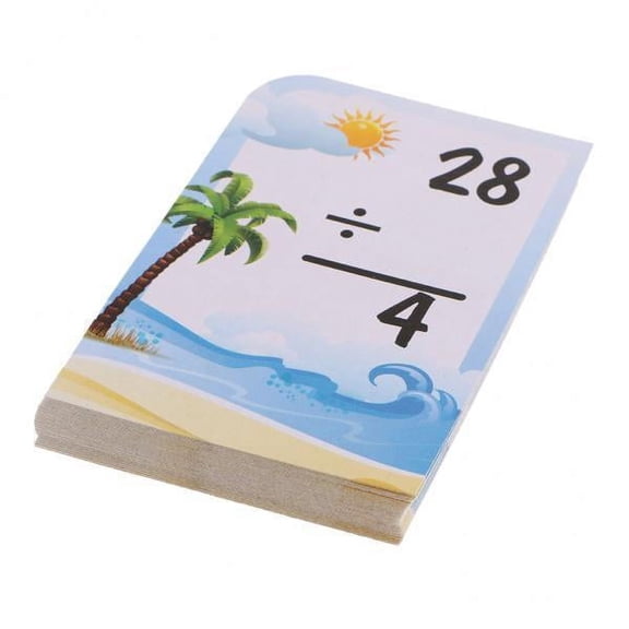 yotijay 2-4pack 36 Pieces Math Flash Cards for Elementary School Grades PK-3 Division 4 Pcs