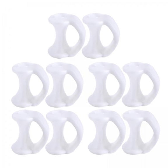 yotijay 2-4pack 5 Pair Pinky Toe Corrector Toe Separators Little Toe Straightener White 2 Pcs
