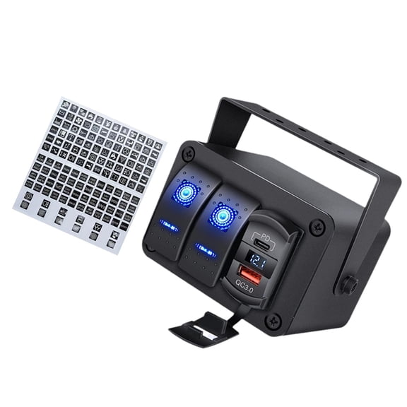 yotijay 2 Gang Rocker Switch Box Auto Accessories for RV ATV UTV Car Truck Boat