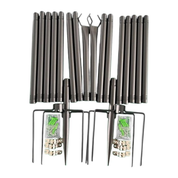 yotijay 2 Pack Light Stand Versatile Easy to Install Lighting Hanging Pole Metal Poles for Deck Party Decor Outdoor House