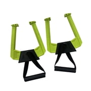 yotijay 2 Pack Portable Door Frame Pull Up Bars, Strength Training Equipment for Workout Green