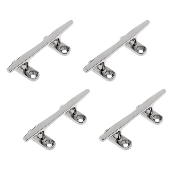yotijay 2 Pairs 316 Stainless Steel Boat Cleat Dock Line Marine Hardware Tie-Off Holder