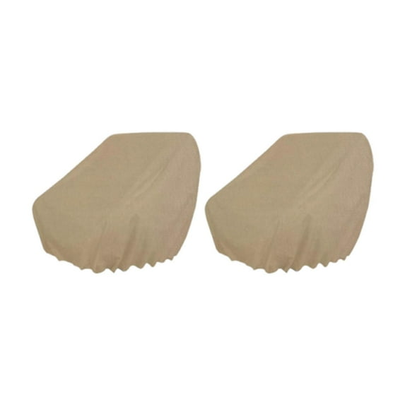yotijay 2 Pieces Boat Seat Covers Dustproof Easy Installation Universal Oxford Cloth Khaki